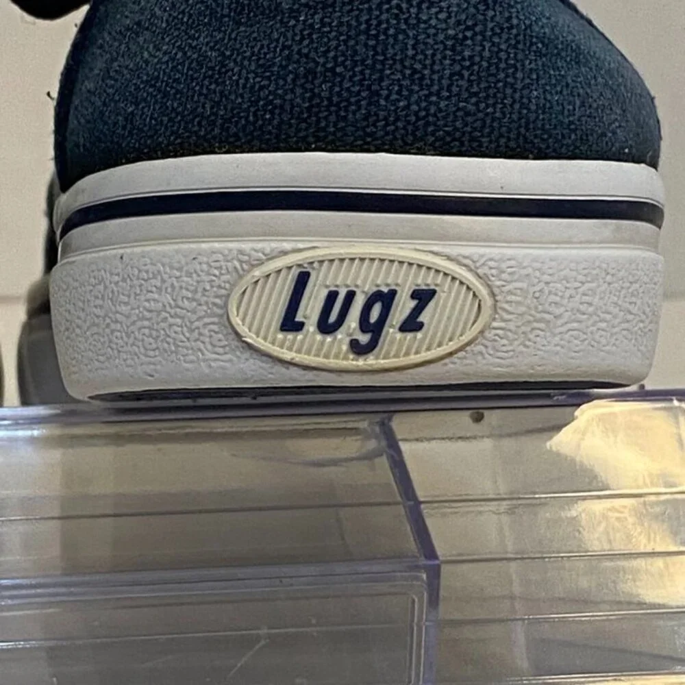 Lugz Denim Canvas Low-Top Lace-Up Sneakers Navy Blue Casual Shoes 8.5